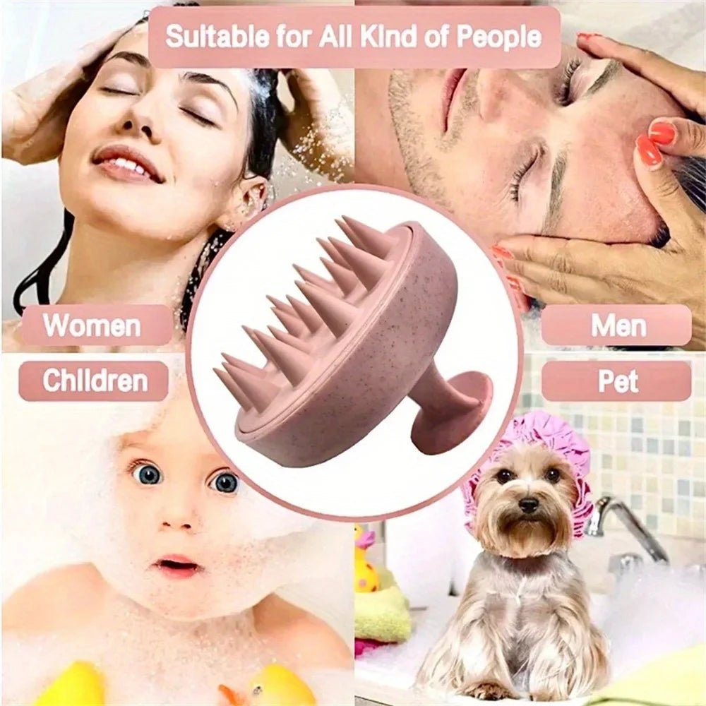 Silicone Shampoo Brush and Scalp Scrubber - Ammpell