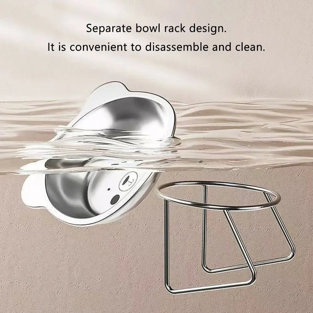 Stable Raised Cat Bowls Elevated 15° Neck Guard Cat Food Bowl Shatter-resistant Tilted Pet Supplies for Puppy and Cat - Ammpell