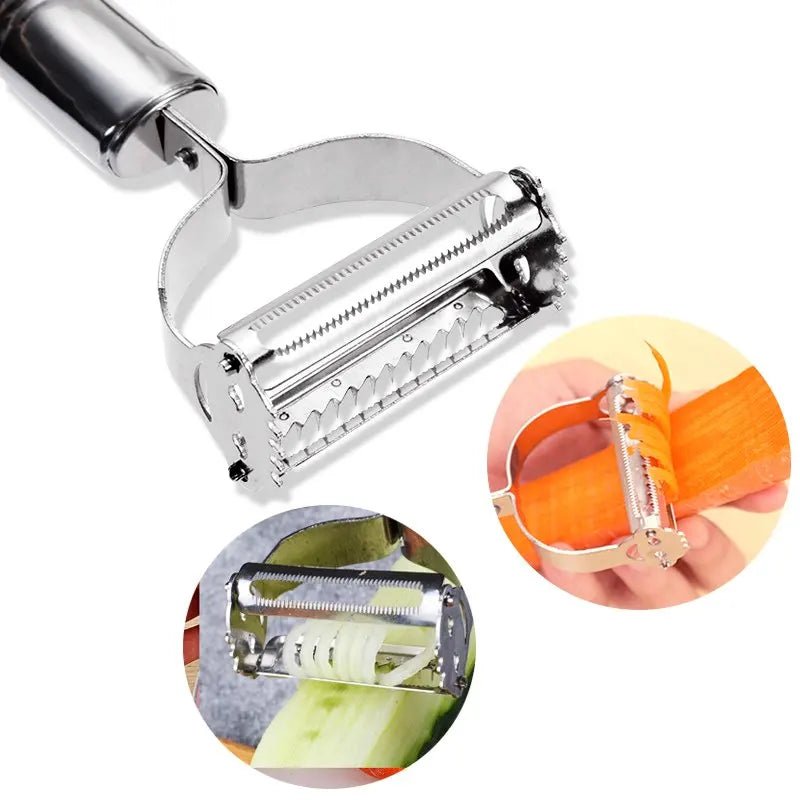 Stainless Steel Julienne Peeler and Vegetable Slicer - Ammpell