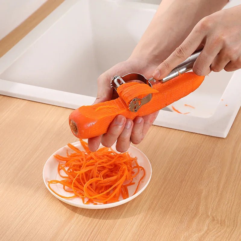 Stainless Steel Julienne Peeler and Vegetable Slicer - Ammpell