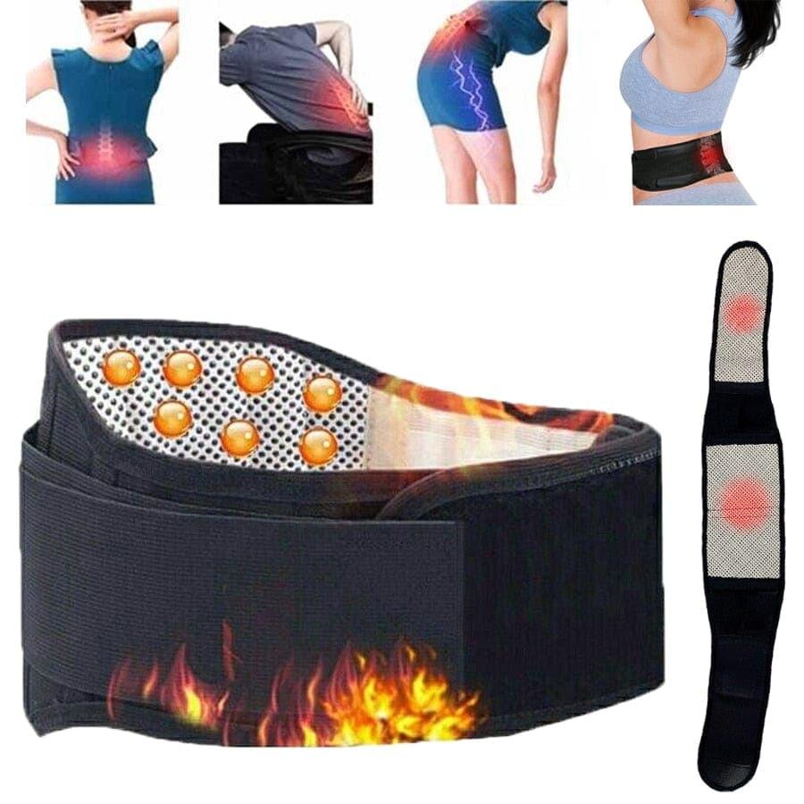 Tourmaline Waist Brace Support Belt Band Self Heating Lower Back UK Supports Magnetic Therapy Lumbar Waist Bandage Back Waist Belt - Ammpell  