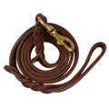 Training Walking With Copper Hook Leather Braided Dog Leash Brown Soft Dog Traction Rope Durable Long German Shepherd - Ammpell