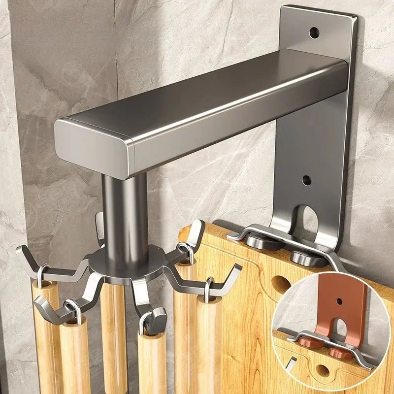 Universal Kitchen Hook Multi-Purpose 360 Degrees Rotatable Rack Organizer Spoon Storage Hanger Home Kitchen Accessories - Ammpell