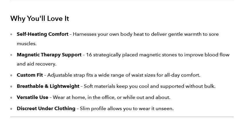 Waist Brace Support Belt Band Self Heating Lower Back Supports UK - Ammpell