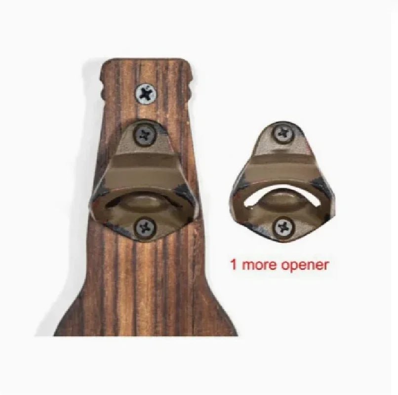 Wall-mounted bottle opener Creative beer screwdriver Kitchen bar decoration Wall-mounted bottle opener Bottle cap storage basket - Ammpell
