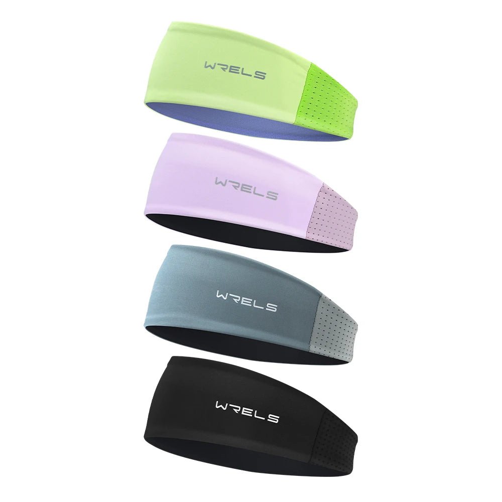 WRELS Headband Sweatband Cooling Non Slip Breathable Quick Dry Men Women Running Yoga Fitness Tennis Athletic Workout Hair Band - Ammpell