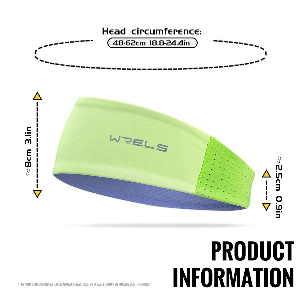 WRELS Headband Sweatband Cooling Non Slip Breathable Quick Dry Men Women Running Yoga Fitness Tennis Athletic Workout Hair Band - Ammpell